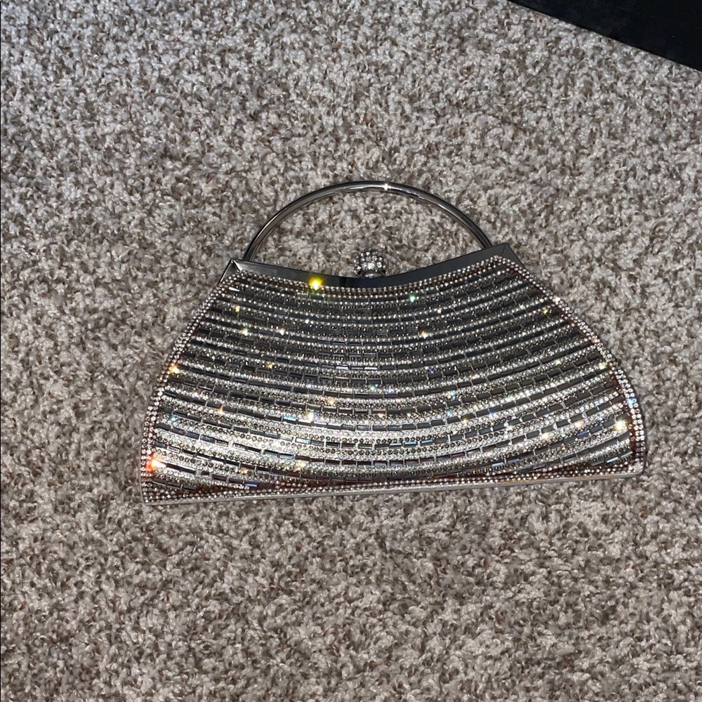 Elegant Silver Clutch Bag